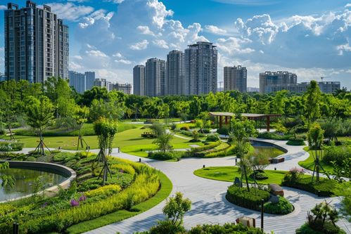 房地产开发小区楼盘景观效果图 摄影图 下载至来源处
